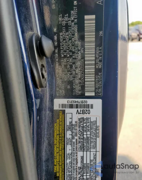 2005 Toyota Sienna Ce из США, поврежденный, VIN 5TDZA23C25S232058